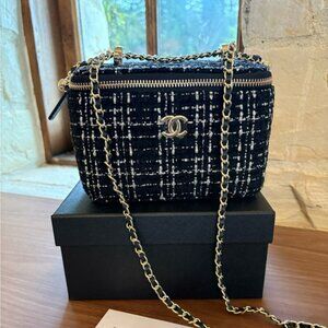 Chanel GWP Gift with purchase fromMake up line Black Tweed Crossbody Bag